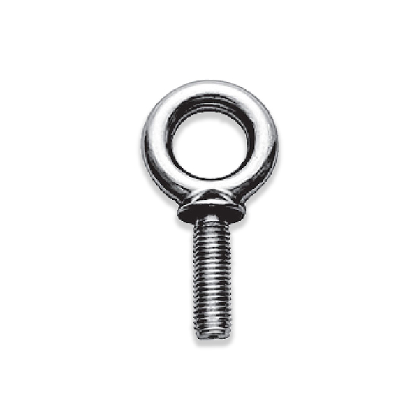 Aztec Lifting Hardware Eye Bolt With Shoulder, 1/4", 1 in Shank, 3/4 in ID, 18-8 Stainless Steel, Polished SSS014